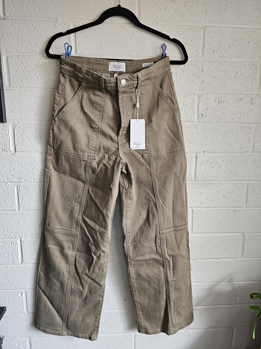 Rails Denim Size 27 NWT Taupe Utility Carpenter Pants